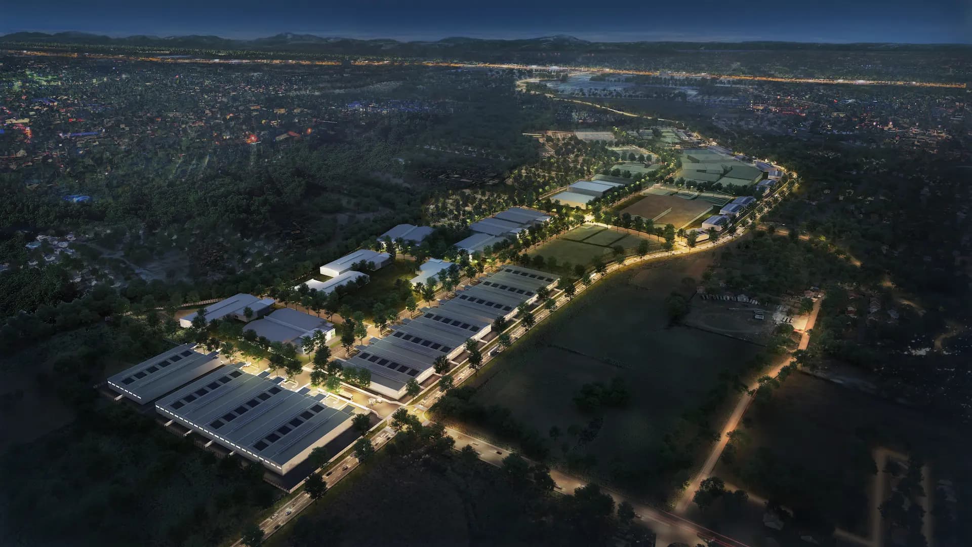 Filinvest-Innovation-Park-Ciudad-de-Calamba-Industrial-Semi-Aerial-Night